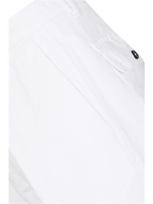 Pantalone Louis in misto cotone e lino con pinces Bianco MICHELE CARBONE | LOUIS 3517S26282